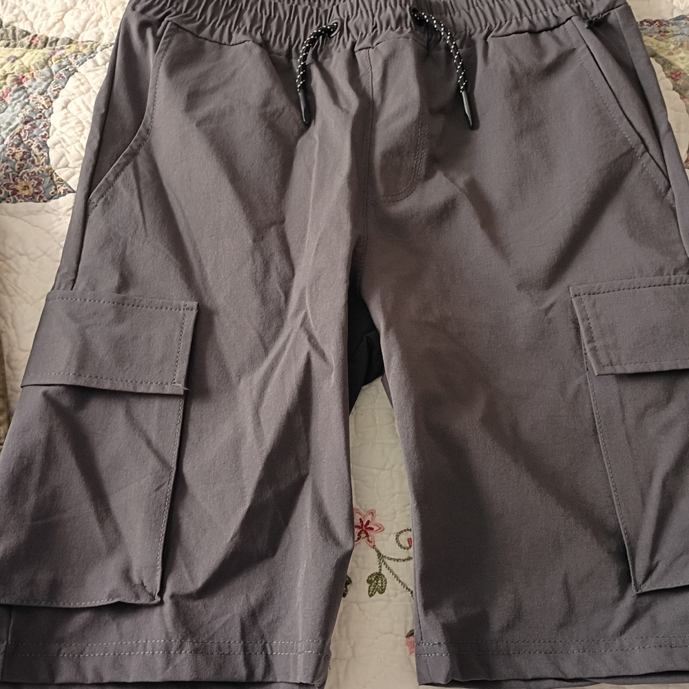 Kids Gray Cargo Shorts